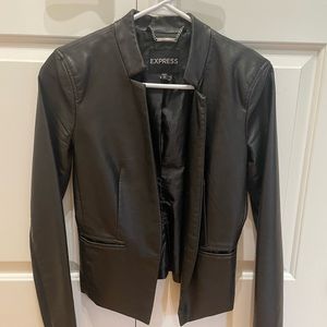 Express- Women Faux Leather Blazer